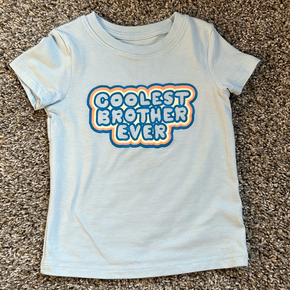 18 month toddler boy “coolest brother ever” graphic T from Cat & Jack